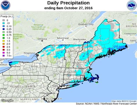Daily temperature and precipitation maps covering the past 24 hours from 7 A. . National weather service burlington vt